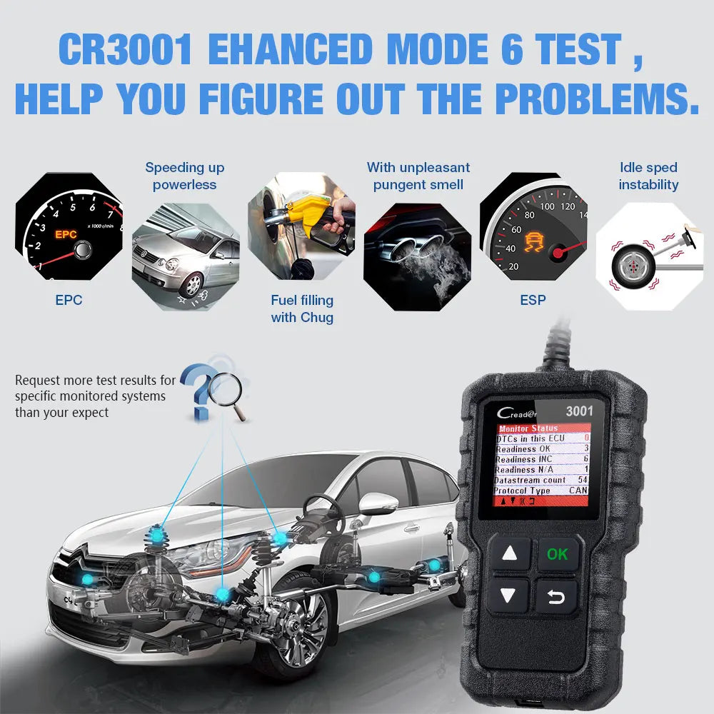 Full OBD2  Scanner Diagnostic Check Engine  Update