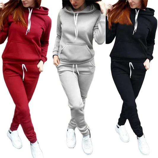 Two-piece Tracksuit  Women Hooded