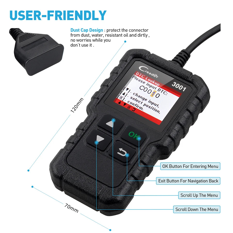 Full OBD2  Scanner Diagnostic Check Engine  Update