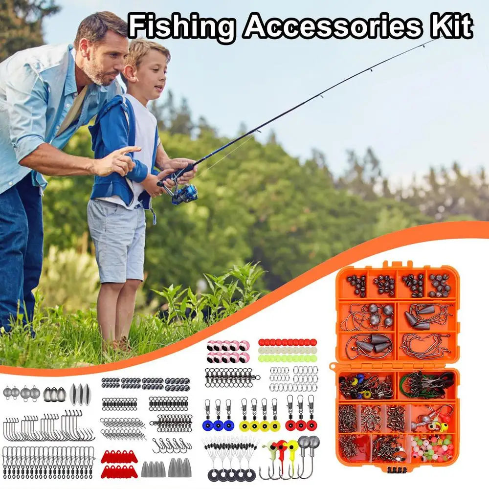 Bass Fishing Tackle Set 257pcs Kit