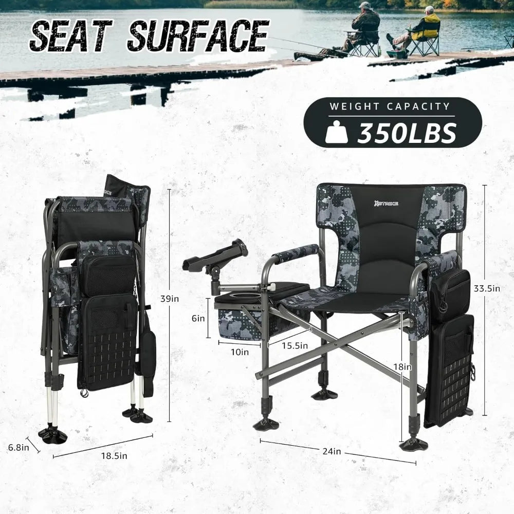 Fishing Chairs Rod Holder, Folding Ice Fishing