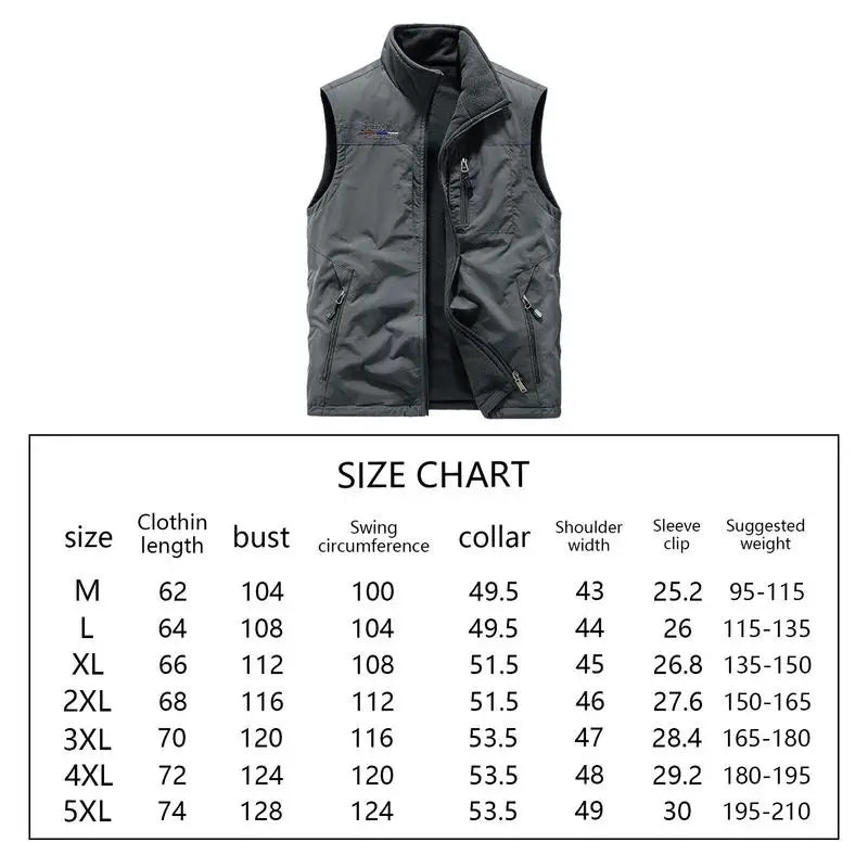 Winter Vest Men Padded Lightweight Double-Sided