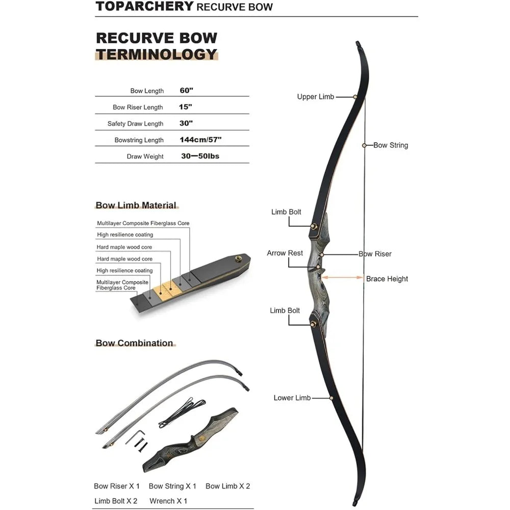 Recurve Bow Takedown Bow