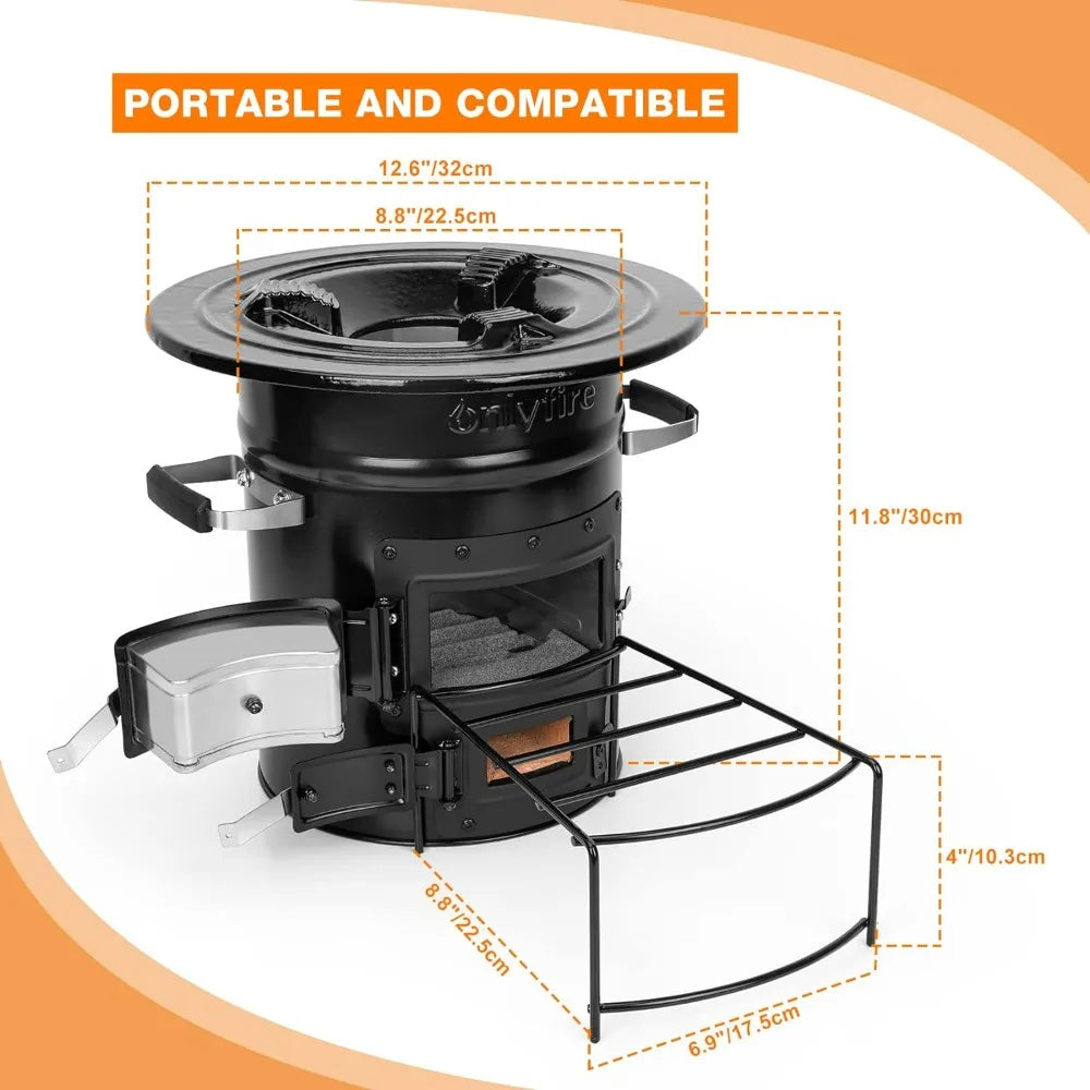 Outdoor Portable Wood Burning  Real Campfire Stove