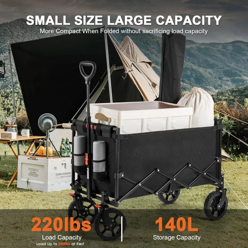 Collapsible Folding Wagon Cart Heavy Duty ,