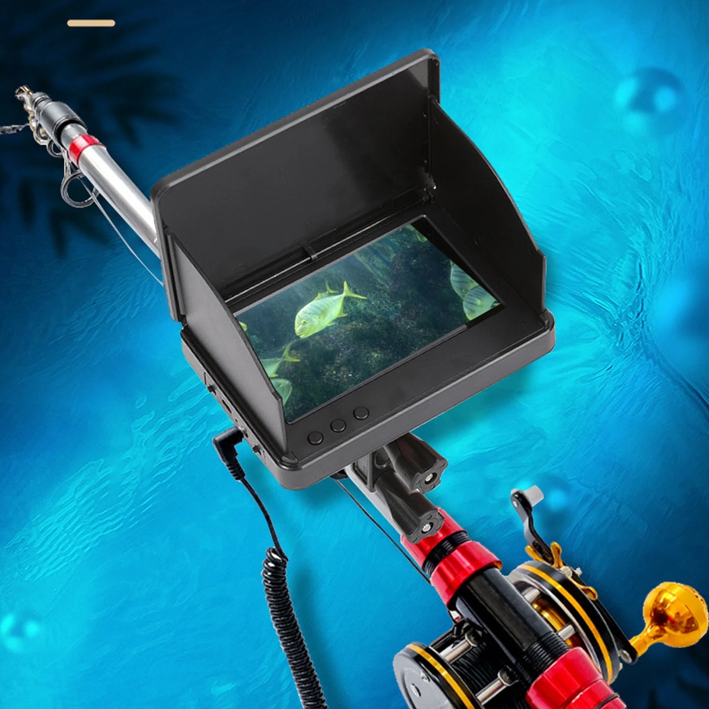 Underwater Fishing Camera HD 220° Wide Angle Infrared Night Vision Black Fishfinder Color Display Outdoor Fishing Equipment