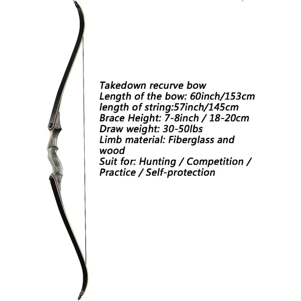 60'' Recurve Bow and Arrow Set