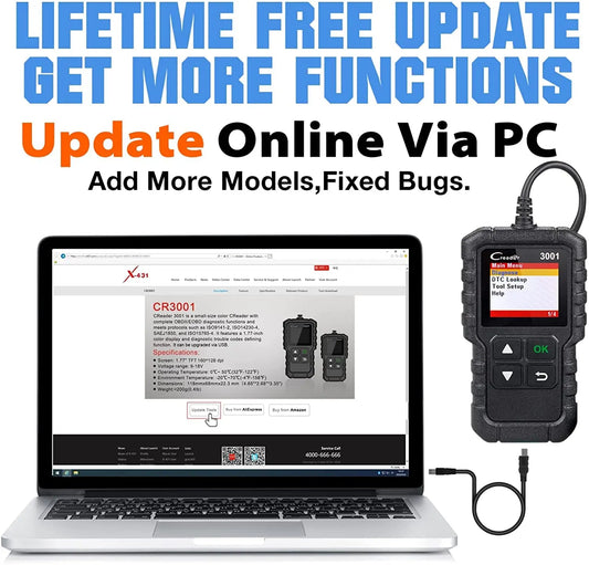 Full OBD2  Scanner Diagnostic Check Engine  Update