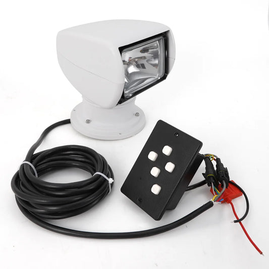 100w Spotlight Marine Remote Controlled Boat SearchLight 12v 360° Waterproof Degree Rotate Omnibearing Lighting Marine Spotlight