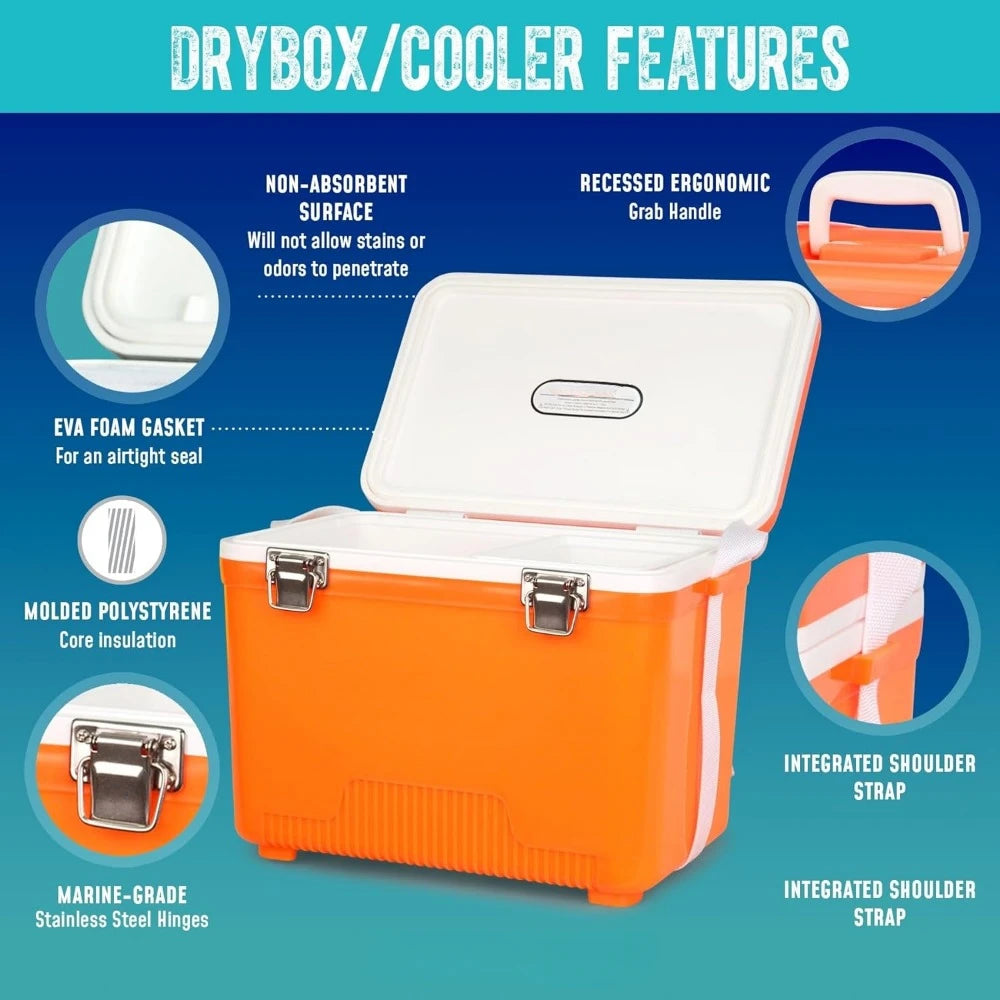 30qt Leak-Proof Drybox Cooler Hard Shell