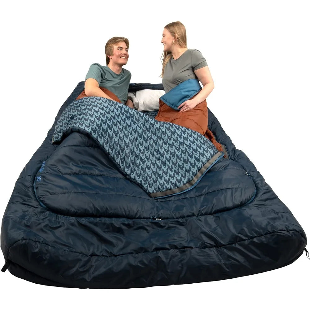 Tru.Comfort Doublewide 20 Degree Sleeping Bag – Two Person Synthetic Camping Sleeping Bag for Couples & Family Camping