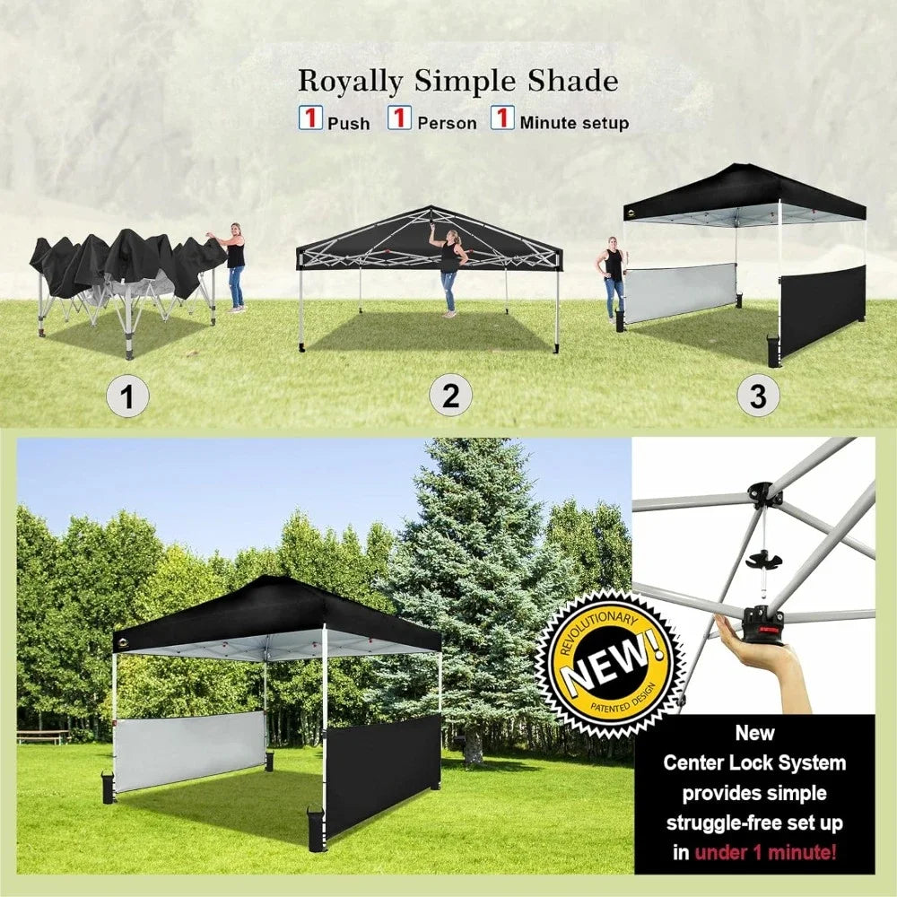 10x10 Pop up Canopy  2 Half Sidewalls,