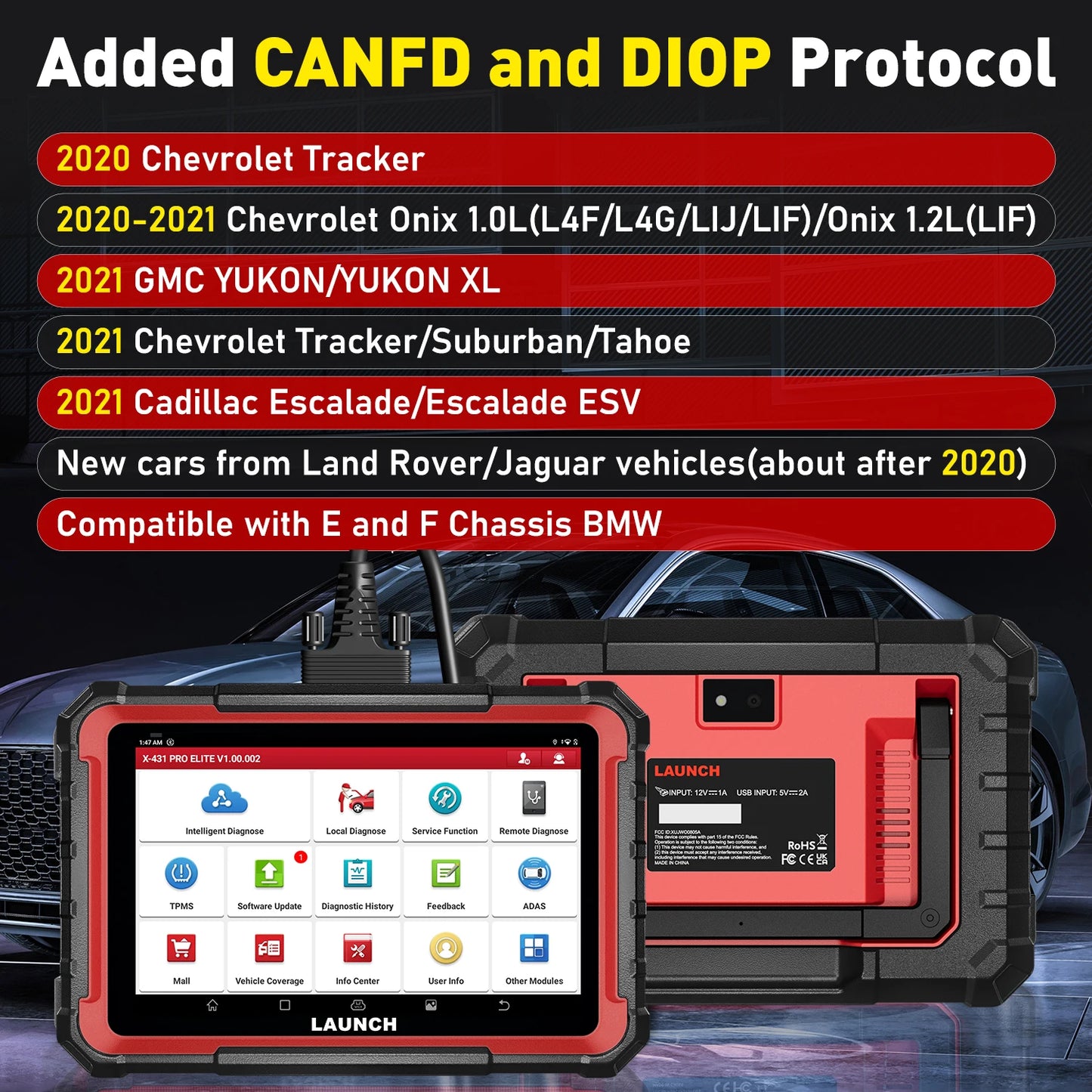 OBD2 Scanner CANFD DOIP  ECU Coding Full System, Resets, FCA