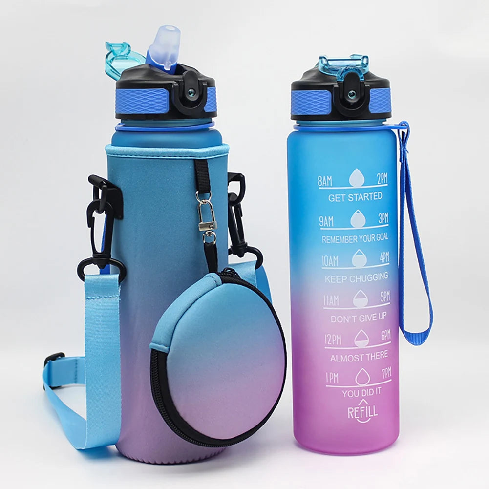 1000ML Sports Bottle Case Shoulder Strap