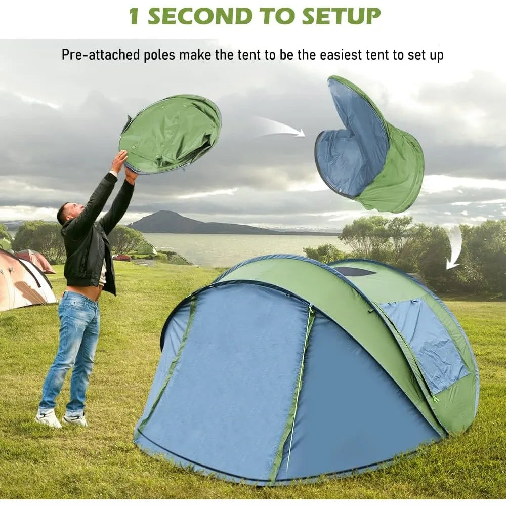 Pop Up Tent, 4 Person Skylight, Waterproof