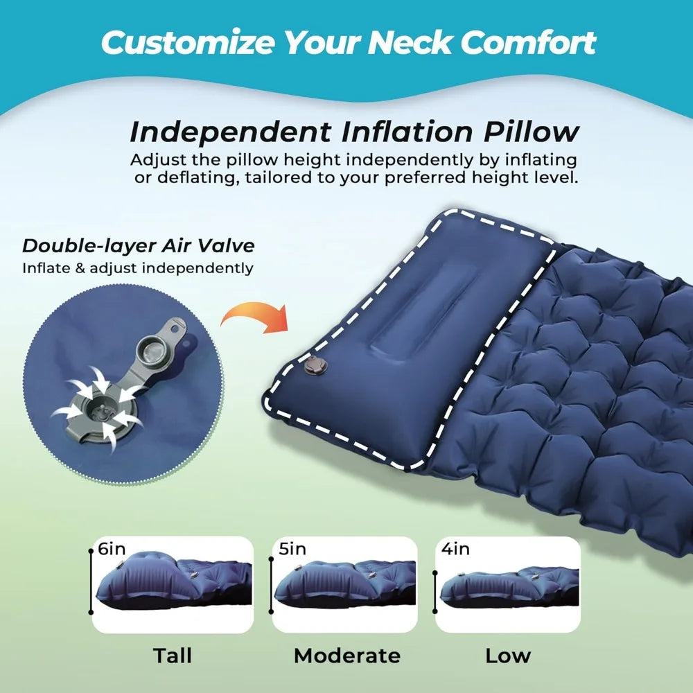 Ultralight Inflatable Mattress with Pillow