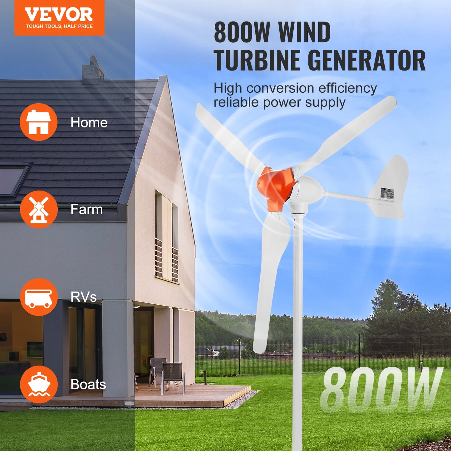 500W/800W Wind Turbine Generator