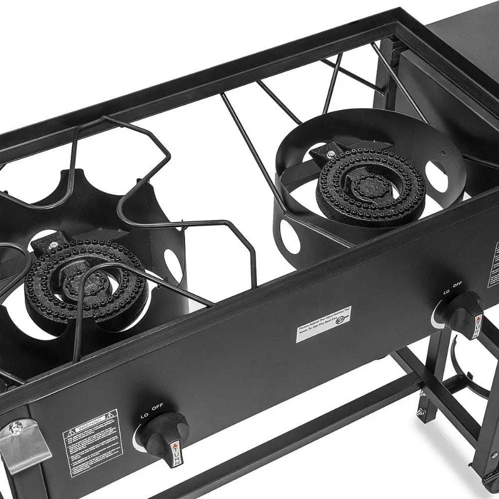 Double Burner Stove Deep Fryer  58,000 BTU Propane