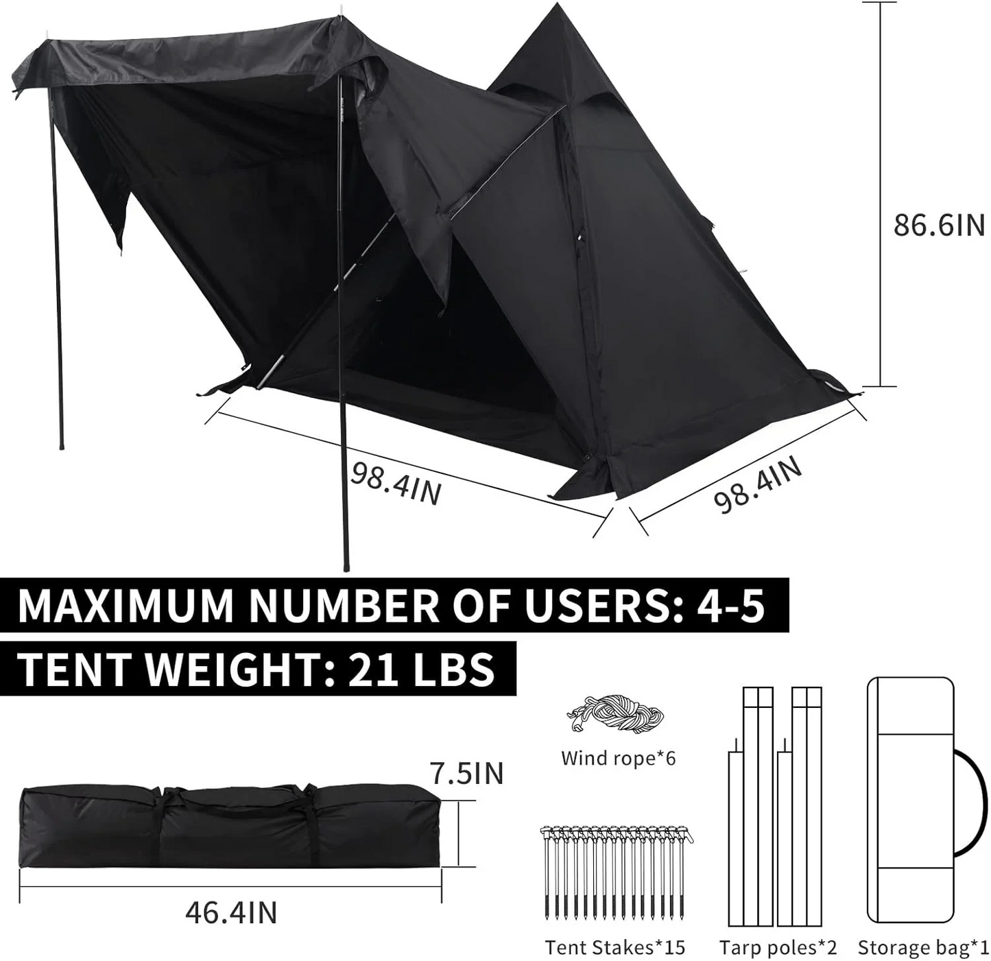 5-8 Person Camping Tent  Double Layers Waterproof