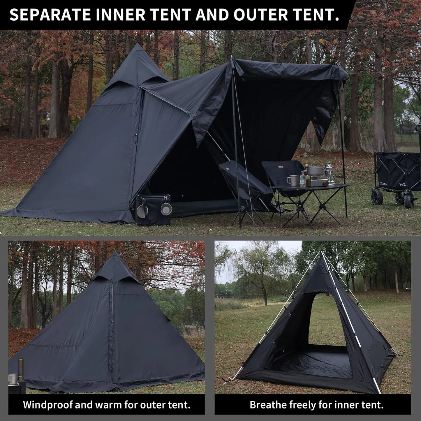 5-8 Person Camping Tent  Double Layers Waterproof