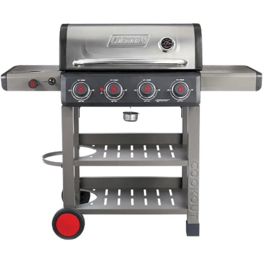 Propane Grill With Shelves Portable