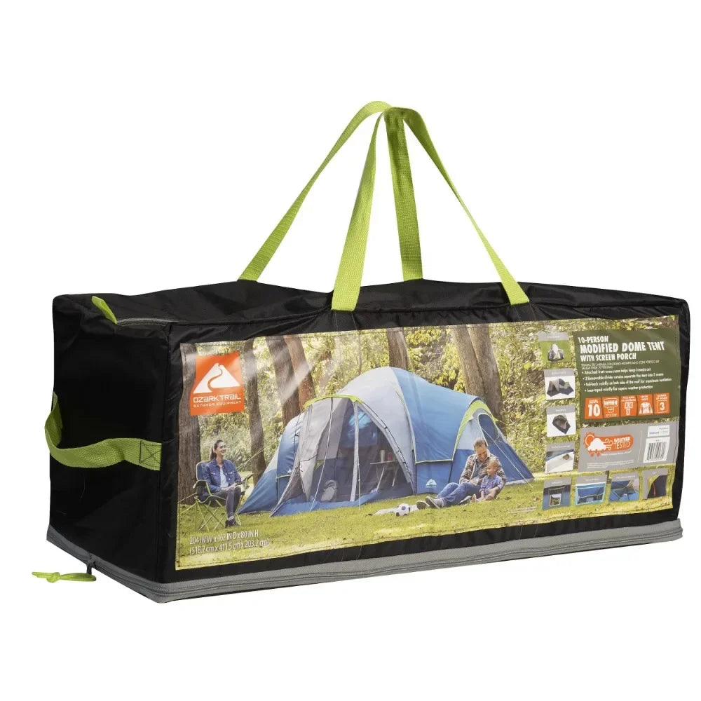 10-Person  3 Room Tent -Screen Porch